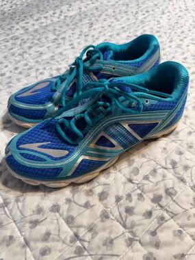 Blue Teal Women's Brooks Pureflow Athletic Running Shoes 9.5